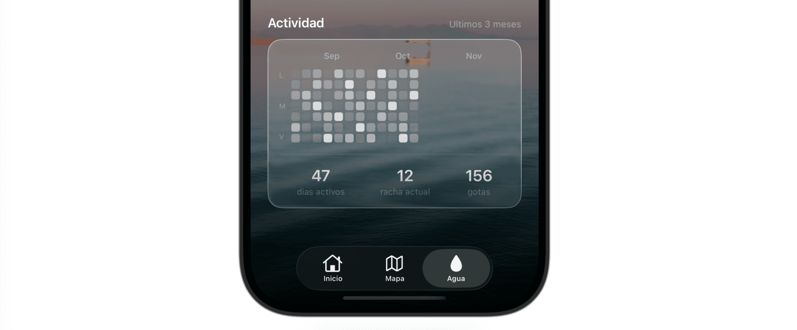 Native iOS app with glass effects
