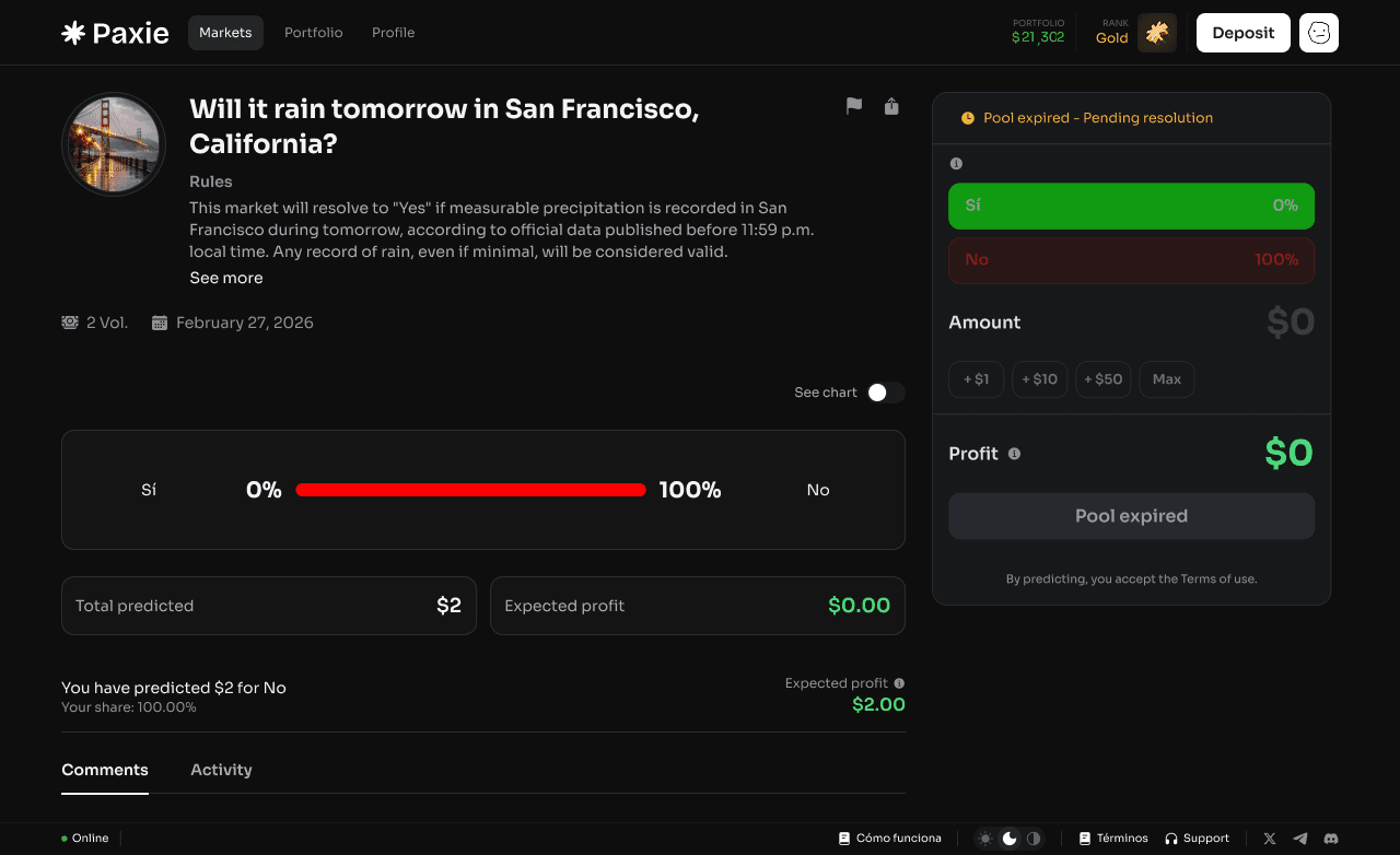 Paxie interface